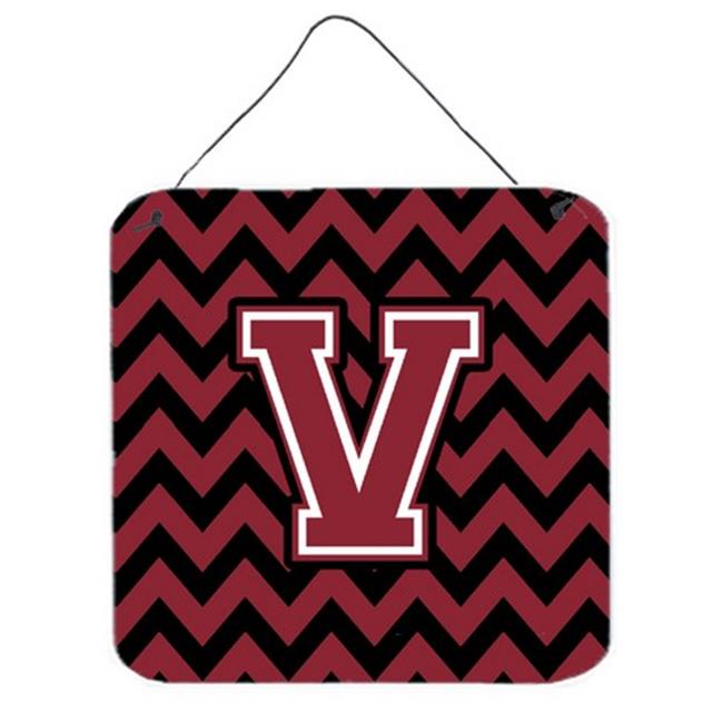 6x6 Multicolor Caroline's Treasures CJ1048-FDS66 Letter F Chevron Garnet and Gold Wall or Door Hanging Prints 6x6 Multicolor Caroline's Treasures CJ1048-FDS66 Letter F Chevron Garnet and Gold Wall or Door Hanging Prints
